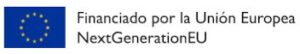 Logo identificativo Financiado por la Unión Europea NextGenerationEU